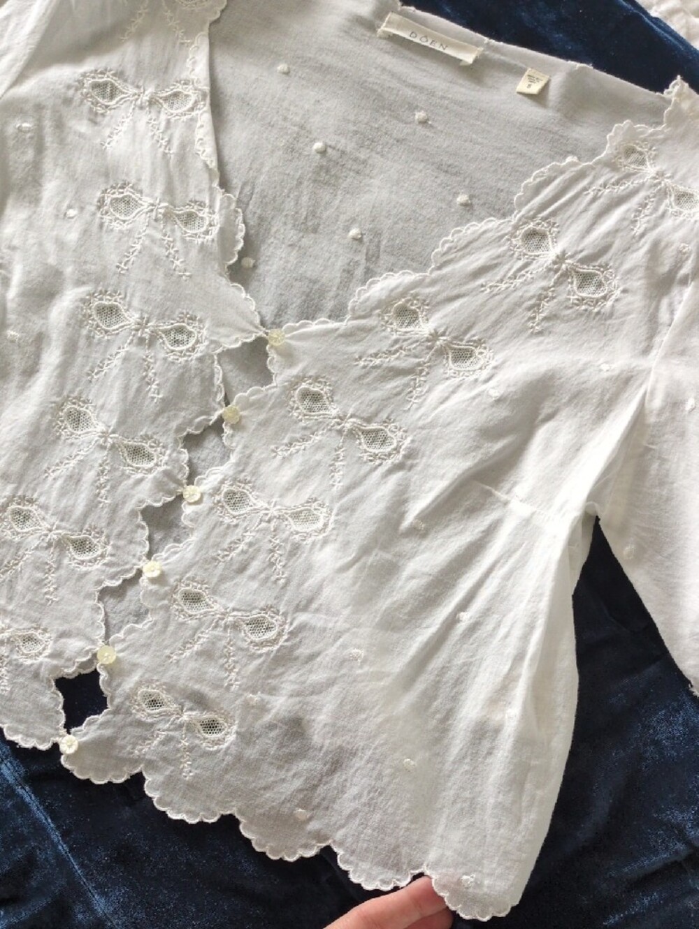 Doen Kacy Top, White Eyelet, Small - Picture 8 of 16